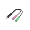 Hama helikaabel 4-pin 3,5mm pistik - 2x3,5mm pesa