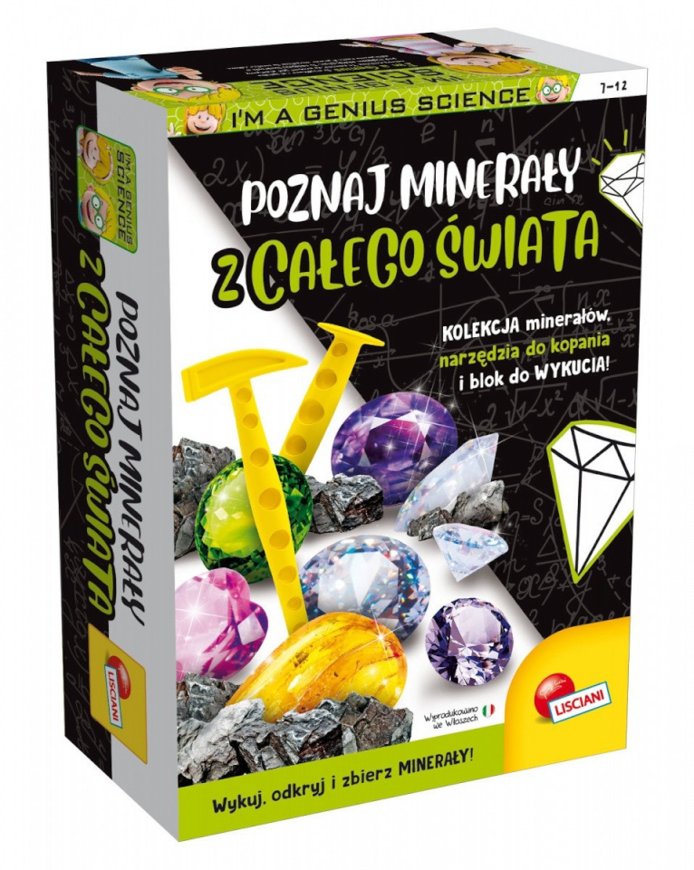 Lisciani Set scientific Im a Genius get to know minerals with all over the world