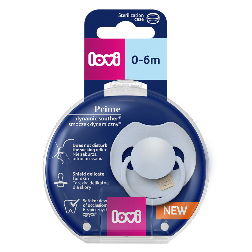 Canpol silikoonist dünaamiline lutt Prime, Baby Blue, 0-6m, 1 tk., 34/416