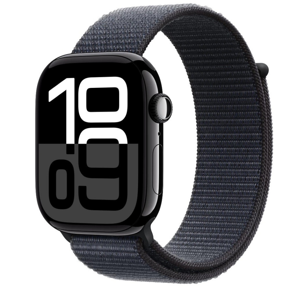 Apple Watch Series 10 GPS 46 mm Jet Black Aluminum Case with Ink Sport Loop, must