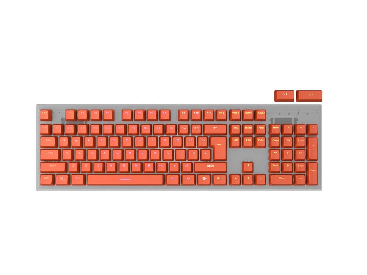Genesis klaviatuur NAG-2006 Lead 300 Keycaps, US, oranž
