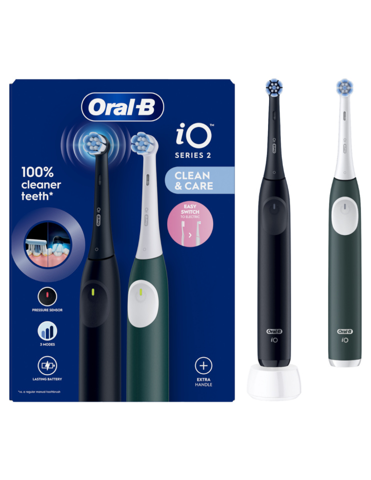 Braun elektriline hambahari Oral-B iOS2d.2ZZ9.0 iO2 Duo Night, must/roheline