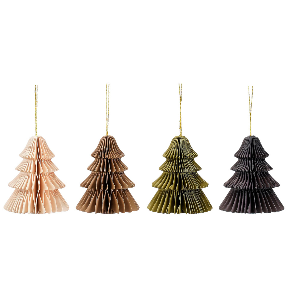 Mica jõuluehted Paper Christmas Tree Decoration Set, 4tk