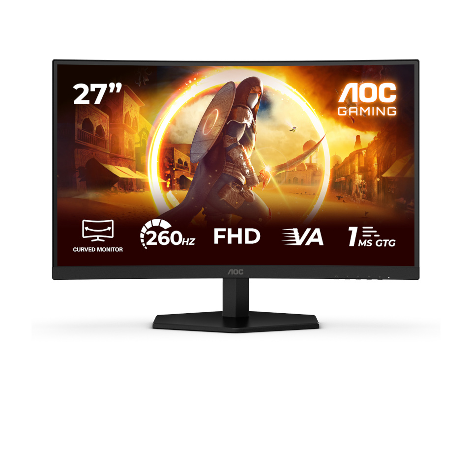 AOC monitor 68,6cm (27") C27G42ZE 16:09 HDMI+DP Curved must/punane