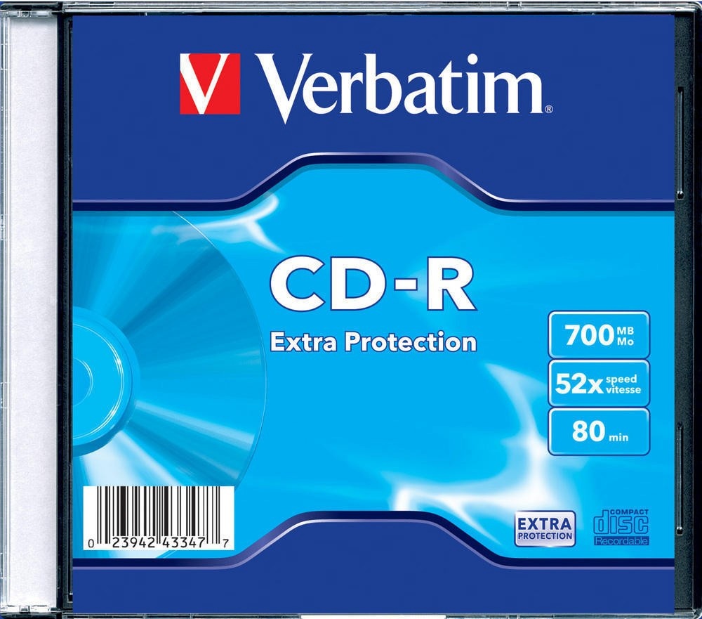 Verbatim toorikud CD-R Extra Protection 700MB 52x karbis