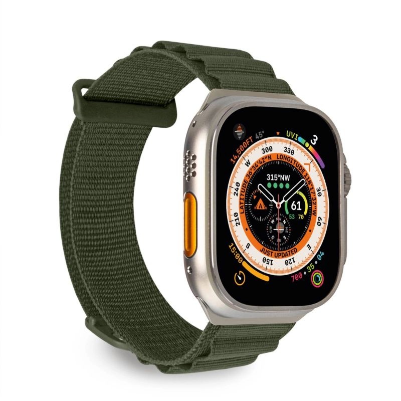 Puro Extreme Nylon Strap for Apple Watch 42mm/44mm/45mm/49mm - Dark Green