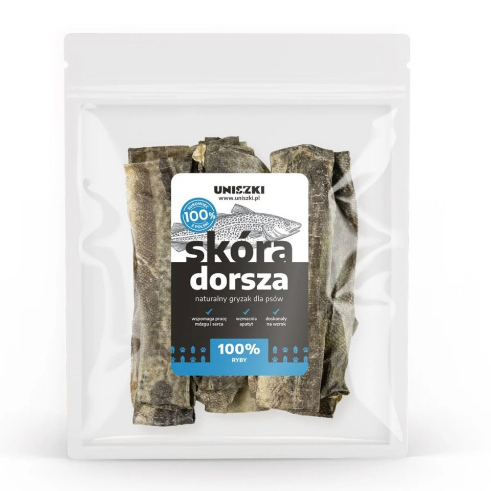 Uniszki maius koerale Cod Skin, 100g