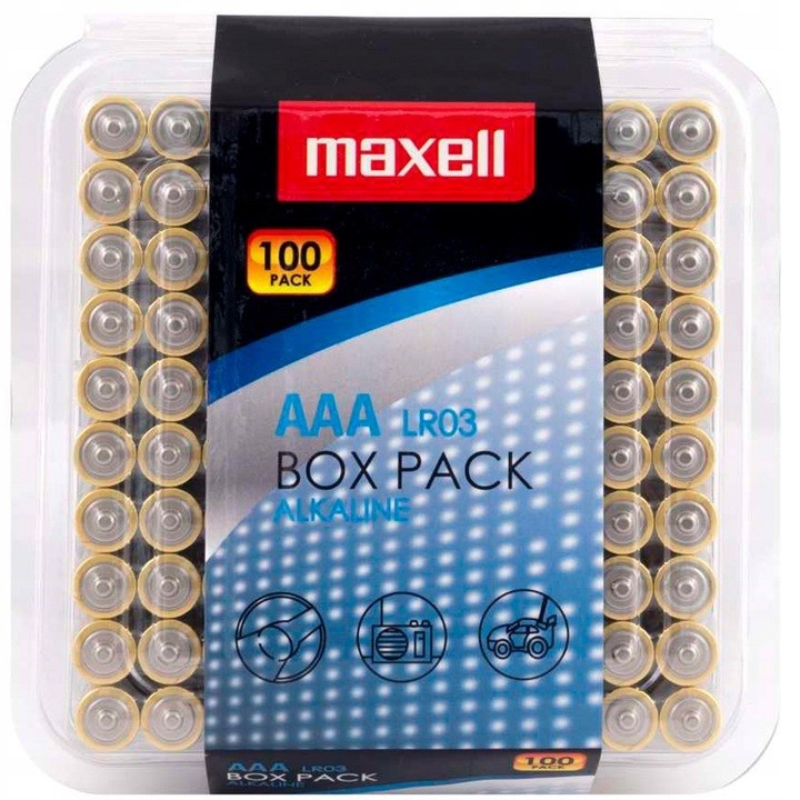 Maxell patarei Alkaline battery LR03 AAA 1.5V 100tk