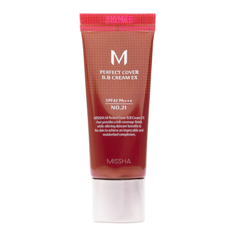 Missha BB kreem M Perfect Cover BB Cream EX 20ml, No.21 Light Beige, naistele
