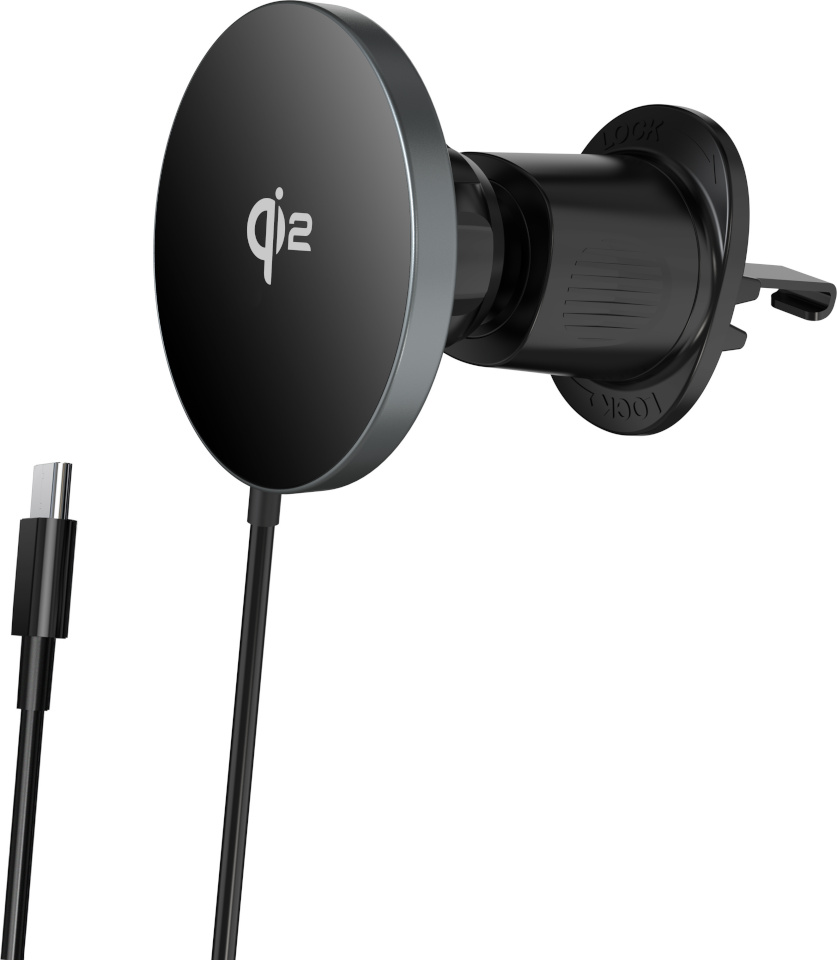 FoneKit autolaadija õhutusava magnetiga 15W Qi2 magnetiline autolaadija