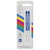 1x2 Parker Quinkflow Basic Ballpoint Pen Refill M sinine
