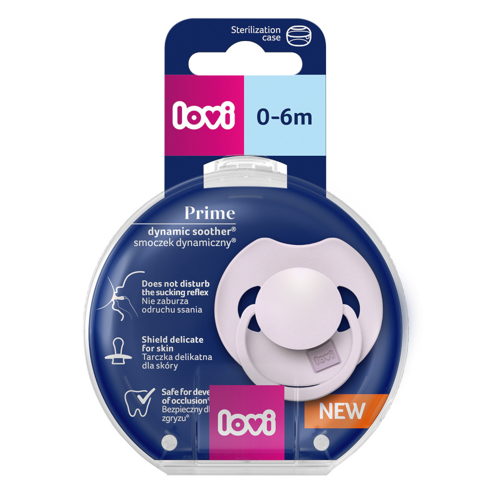 Canpol silikoonist dünaamiline lutt Prime, Lilac, 0-6m, 1 tk., 34/420