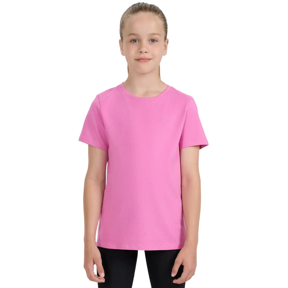 4F T-särk tüdrukutele F2397 roosa 4FJWAW25TTSHF2397 54S suurus 128cm