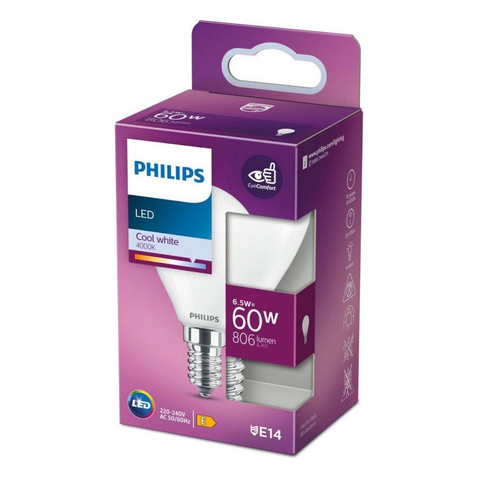 Philips LED pirn E 6.5 W 6,5 W 60 W E14 806 lm Ø 4,5x8cm (4000 K)