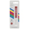 1x2 Parker Quinkflow Basic Ballpoint Pen Refill M punane