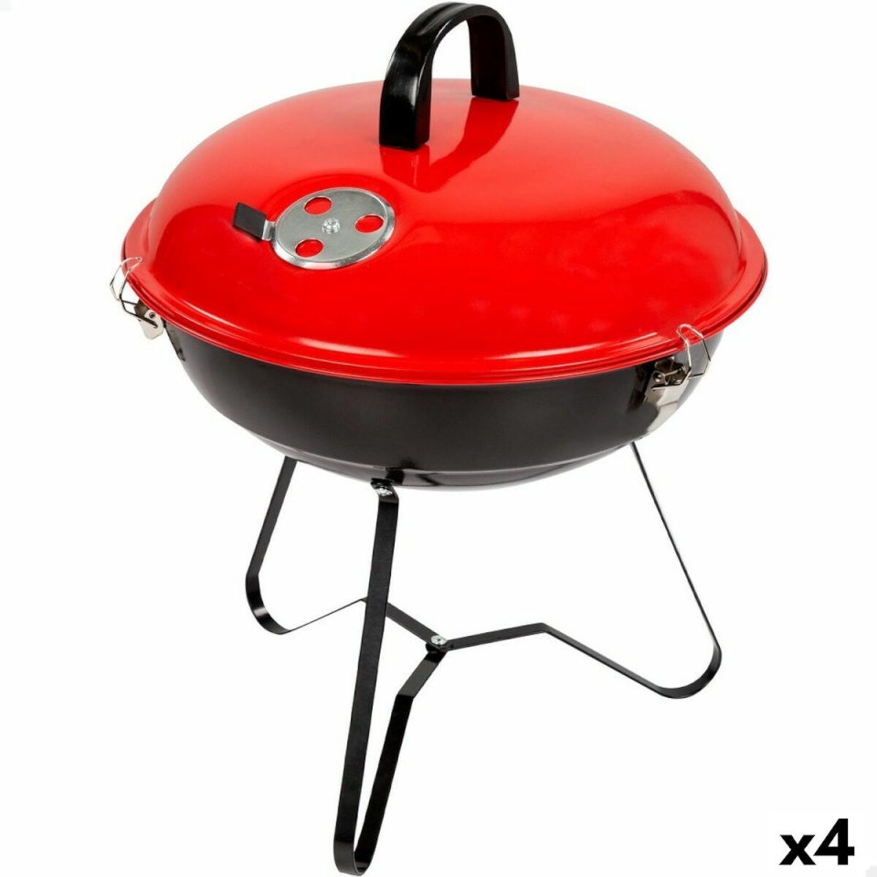 Aktive Kaasaskantav Barbeque-grill punane Emailitud metall Ø 36cm 36x44x36cm