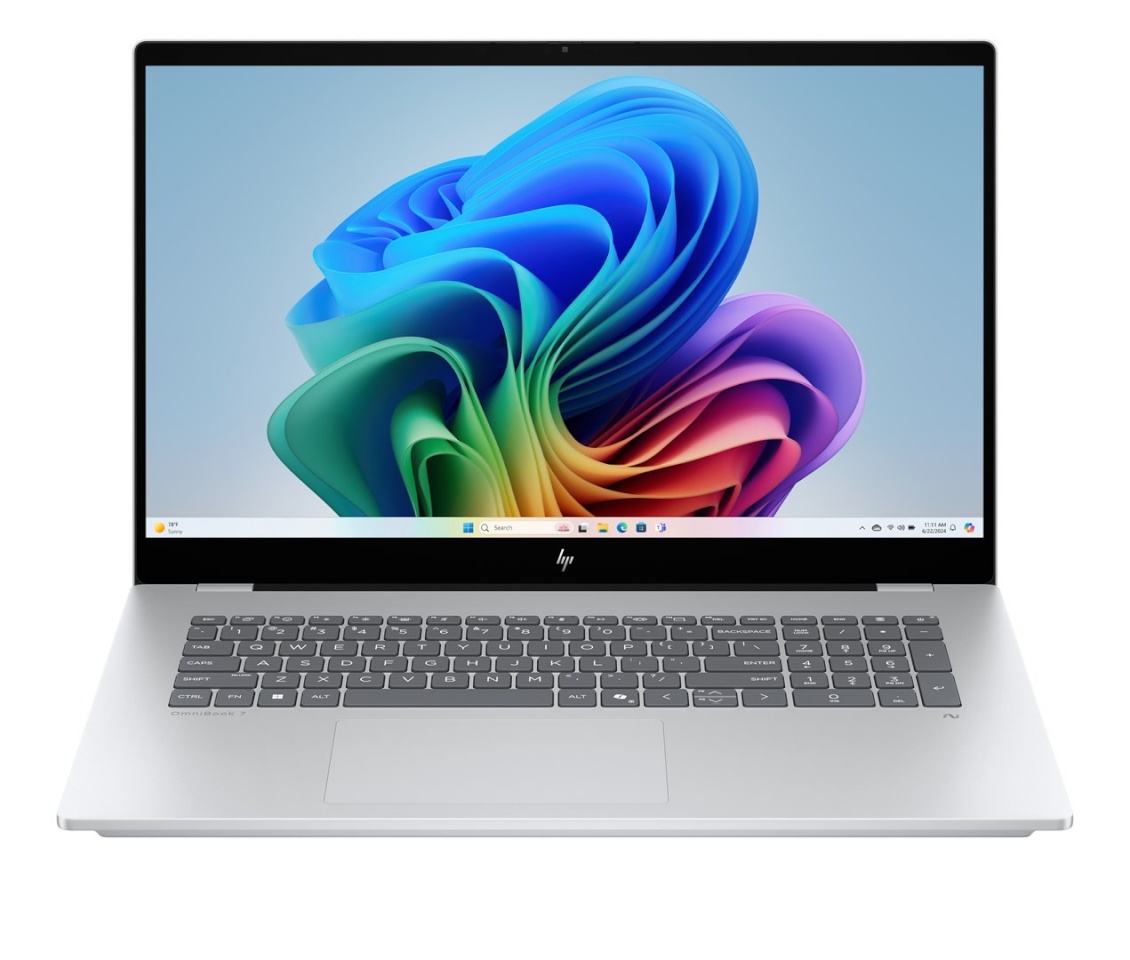 HP sülearvuti OmniBook 7 Next Gen AI 17-dc0219nw Copilot+ PC Intel Core Ultra 5 226V laptop 43.9 cm 17.3" touchscreen Full HD 16GB RAM LPDDR5x-SDRAM 1TB SSD Wi-Fi 7 802.11be Windows 11 Home hõbedane