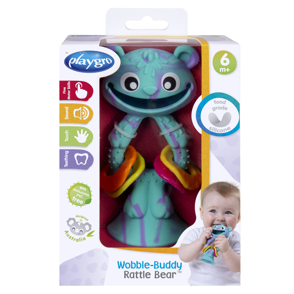 Playgro närimislelu Wobble-Buddy Rattle Bear, 0188796