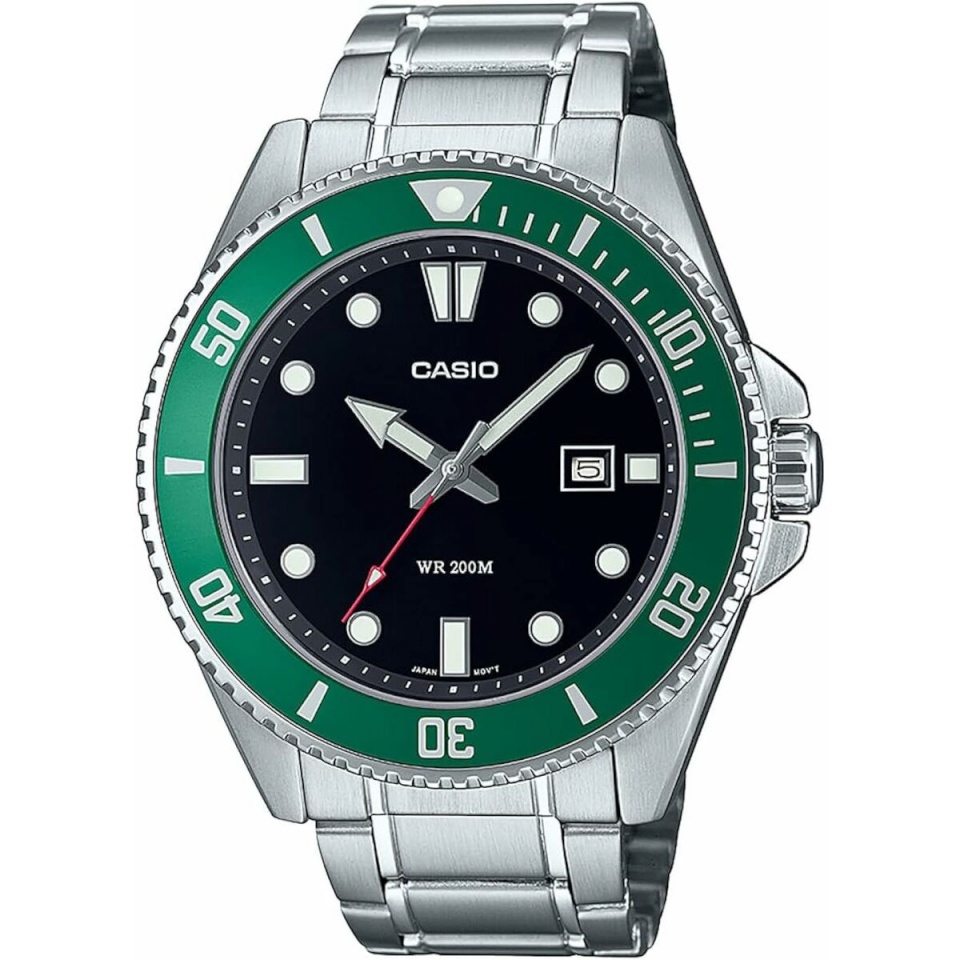 Casio meeste kell MDV-107D-3AVEF must Hõbedane (Ø 46 mm)