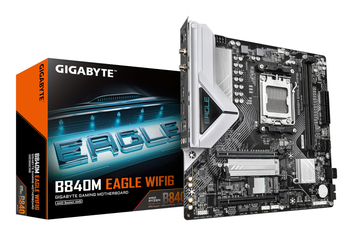 Gigabyte emaplaat B840M EAGLE WiFi6 (B840,AM5,mATX,DDR5)