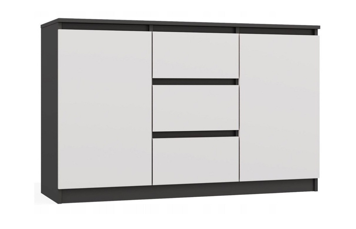 Top E Shop kummut CHEST OF DRAWERS 2 DOORS 3 DRAWERS ANTHRACITE/valge
