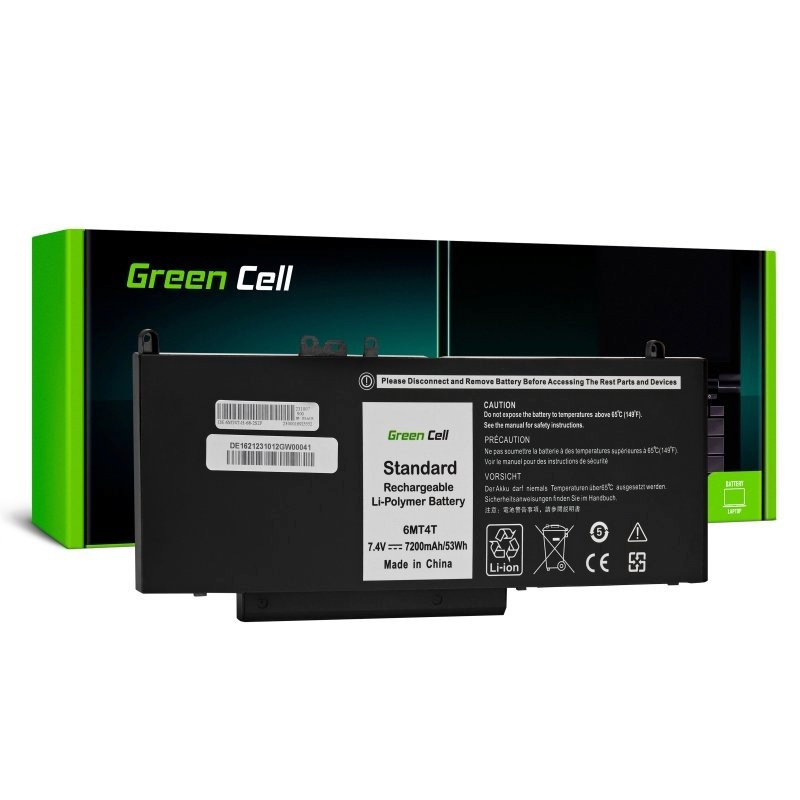 Green Cell sülearvuti aku 6MT4T 7V69Y 7,6V 7200mAh for Dell Latitude E5270 E5570