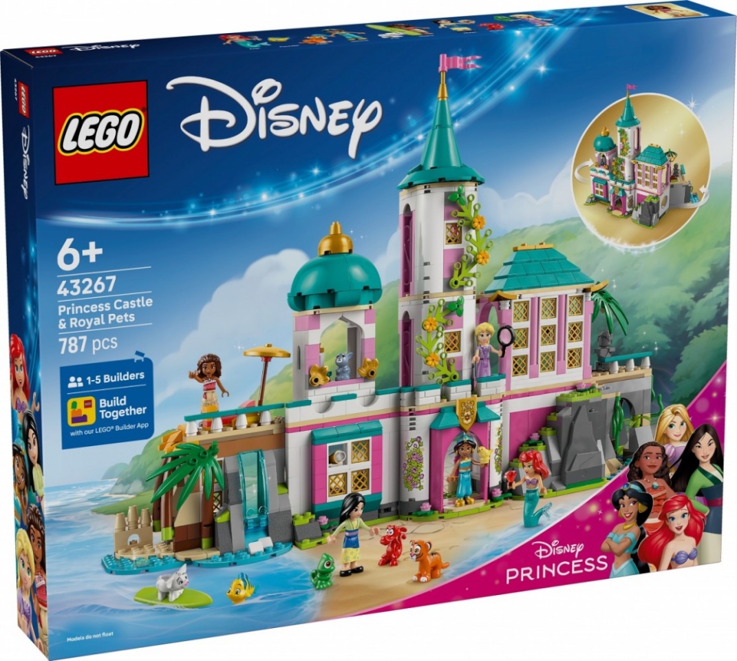 LEGO klotsid 43267 Disney Princess Prinzessinnenschloss mit Haustieren