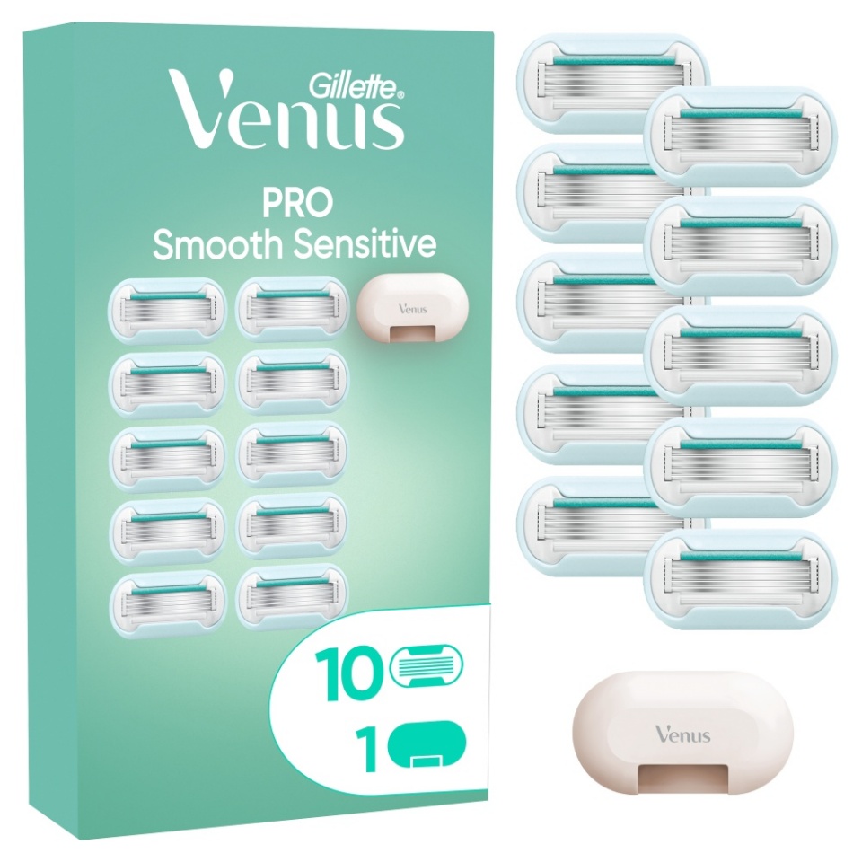 Gillette vahetusterad Venus Pro Smooth Sensitive, 10tk