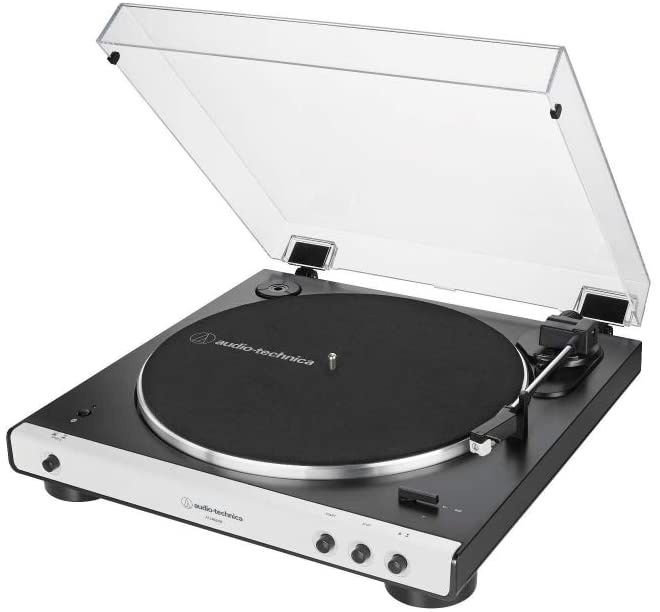 Audio-Technica vinüülplaadimängija AT-LP60XBTWH, valge/must