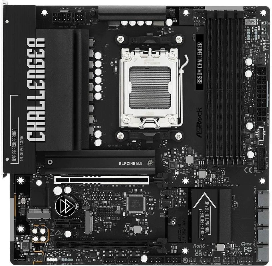 Asrock emaplaat B850M Challenger AM5 mATX HDMI/DP