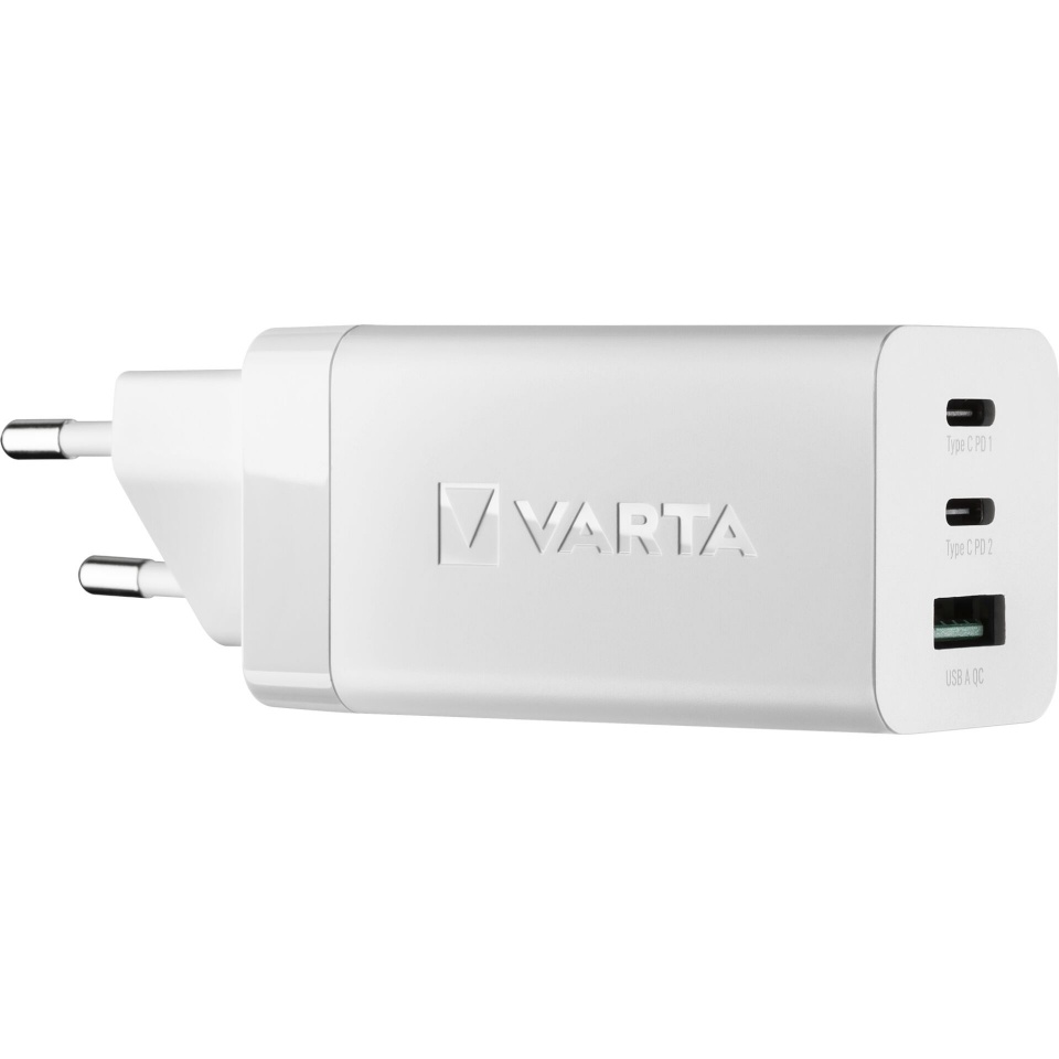 Varta laadija High Speed Charger 65W GaN 2x USB C + USB A Type 57956