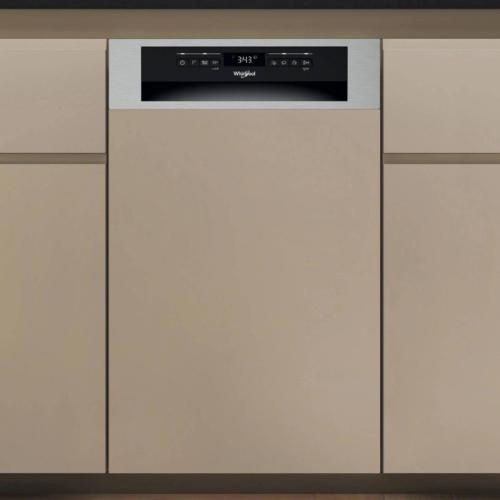 Whirlpool nõudepesumasin WH6PB10BS7A0 integreeritav, 45 cm, 42 dB, roostevaba paneel, 3 korvi
