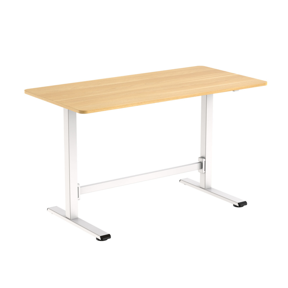 H4Y töölaud ERGO manuaalne 120x60xH70-115cm, tamm/valge