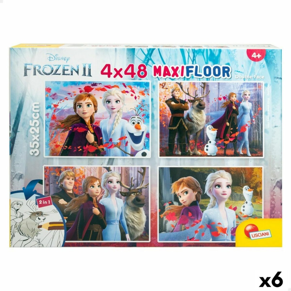 Frozen pusle Kahesuunaline 4-funktsiooniline 48-osaline 35x 1,5x 25cm 6 Ühikut
