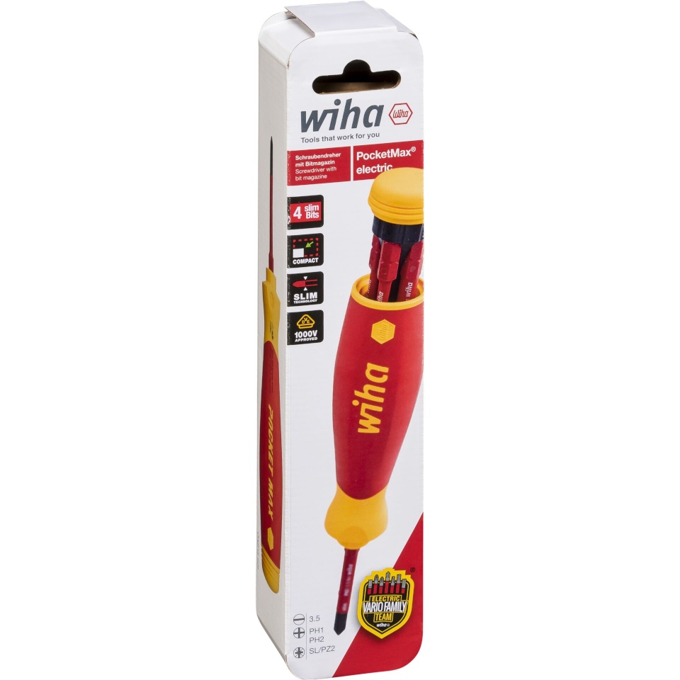 Wiha kruvikeeraja screwdriver with bit magazine PocketMax electric