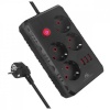 Maclean pikendusjuhe Power strip, MCE392 B, 4 sockters 3xUSB, 110-240V AC 50/60Hz, 2.1A max 2500W, 1,5m must