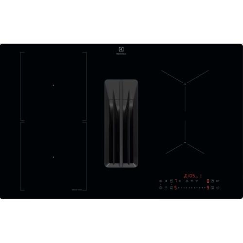 Electrolux Õhupuhastiga pliidiplaat , 4 x induktsioon, 80 cm, 650 m3/h, 66 dB, lõigatud servad, must