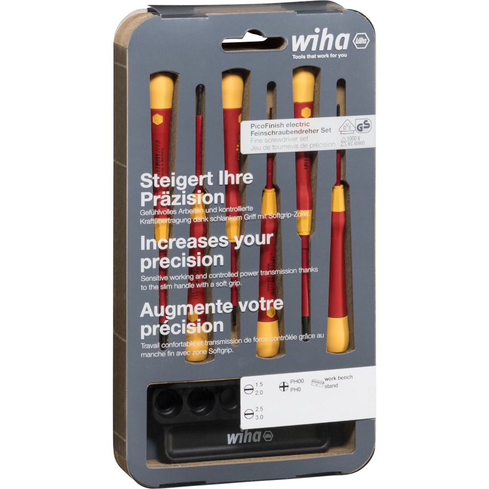 Wiha kruvikeeraja fine-blade screwdriver Set PicoFinish electric