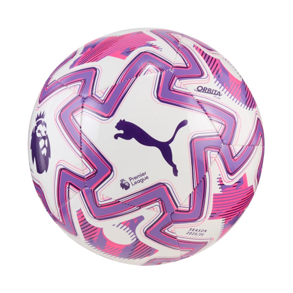 Puma jalgpall Orbita Play Premier League valge-lilla-roosa 84717 01 5
