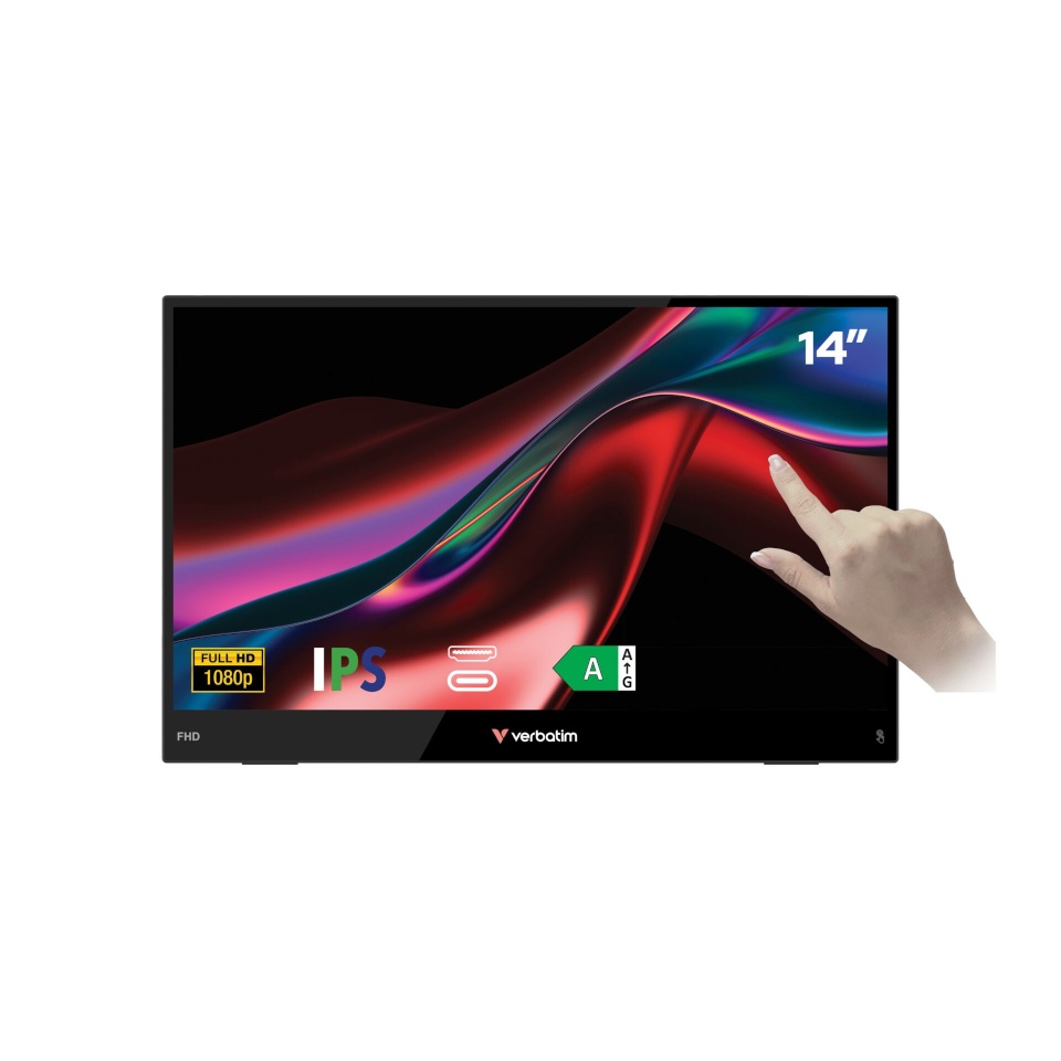Verbatim kaasaskantav monitor PMT-14 Full HD Touch Monitor LIGHT