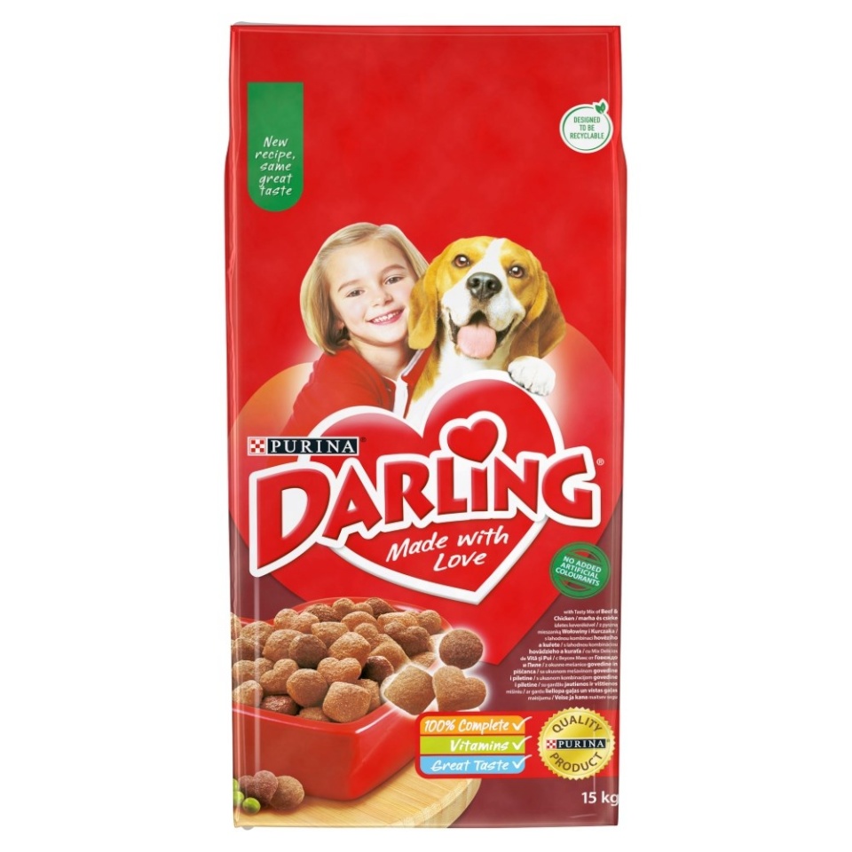 Purina Nestle kuivtoit koerale Darling Beef with Chicken, 15kg