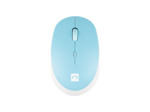 Natec hiir Mouse Harrier 2, Wireless, valge/sinine, Bluetooth