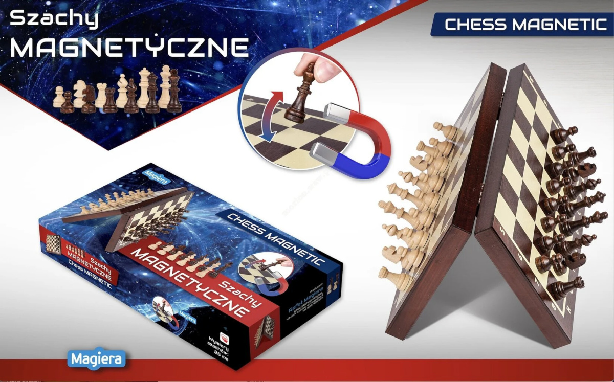 Magiera magnetiga male Chess Magnetic 28x28,5cm