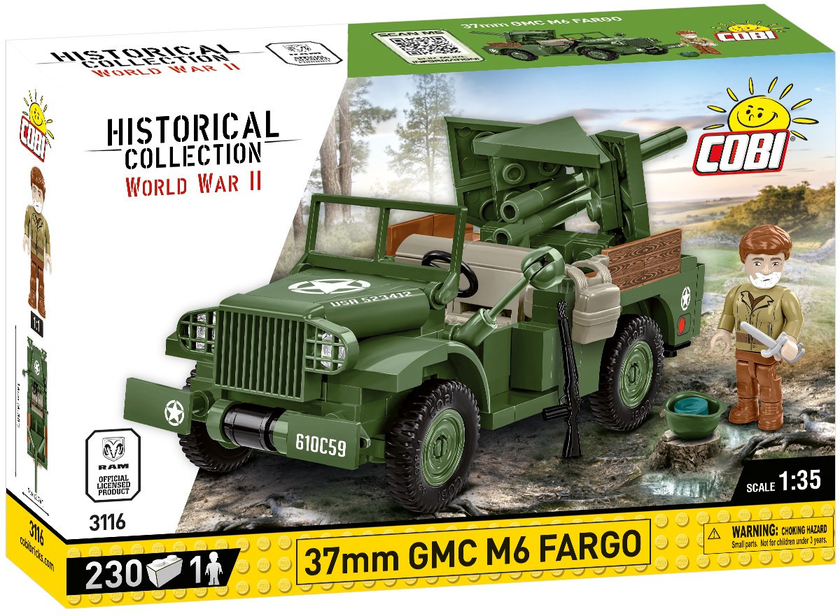 Cobi klotsid 37 mm GMC M6 Fargo