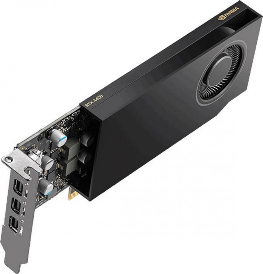 PNY videokaart PNY Quadro A400 4GB GDDR6 4xmDP LP