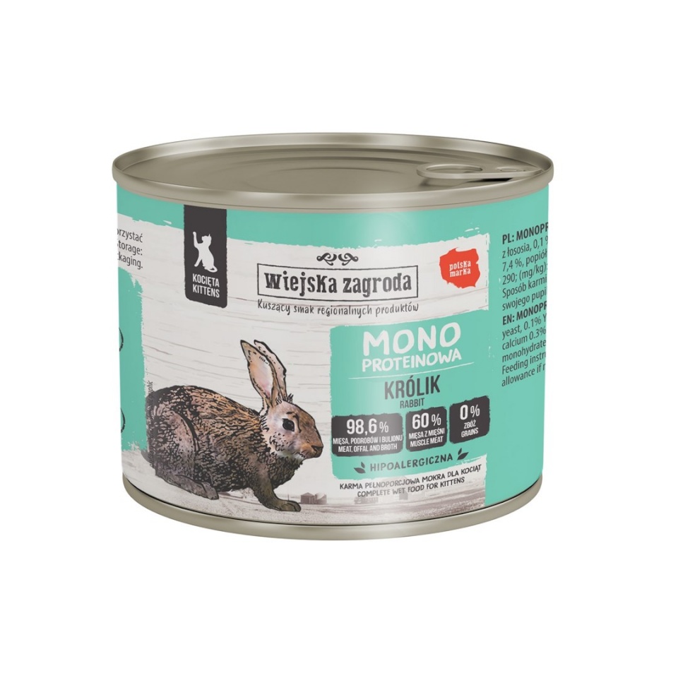 Country Farm kassitoit Rabbit Monoprotein for Kittens, 200g
