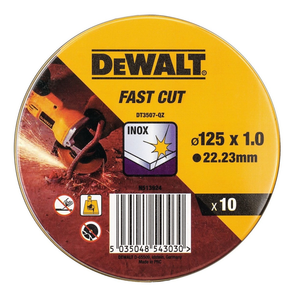 Dewalt Lõikeketas Fast Cut dt3507-qz 10 Ühikut 115x1x22,23mm
