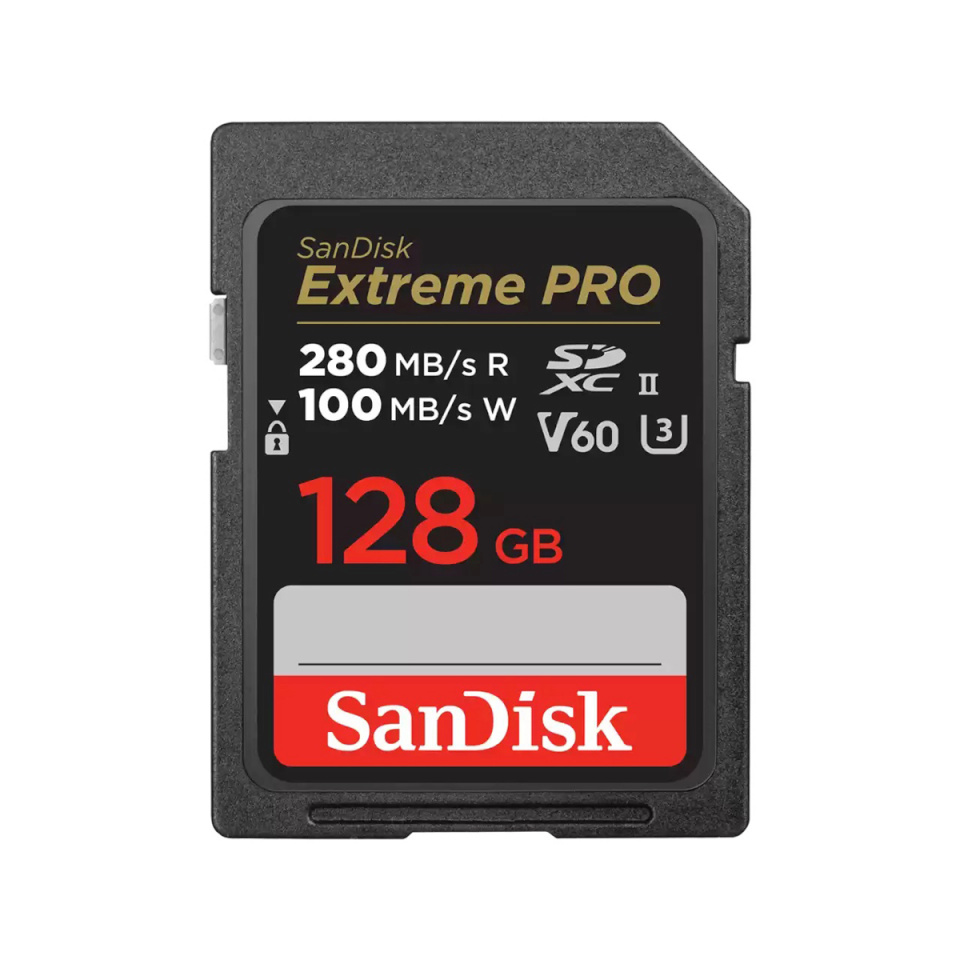SanDisk mälukaart SDXC ExtremePro 128GB 280MB/s V60 UHS-II, Class 10