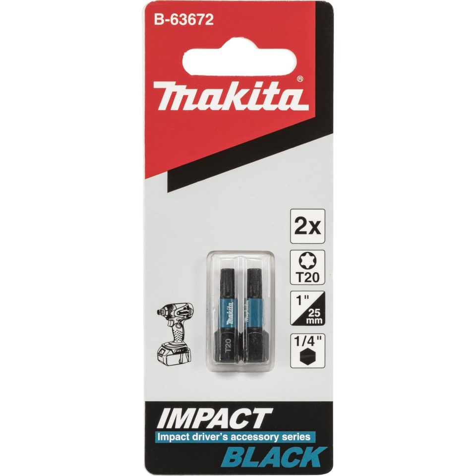 Makita kruvikeerajate komplekt B-63672 Bit T20x25mm 2-osaline