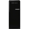 Smeg külmik FAB28LBL6 50-ndate stiil, 153cm, 244/26 l, 35dB, mehaaniline juhtimine, must